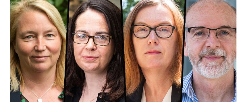 L to R: Prof Catherine Green, Prof Teresa Lambe, Prof Sarah Gilbert, Prof Andrew Pollard